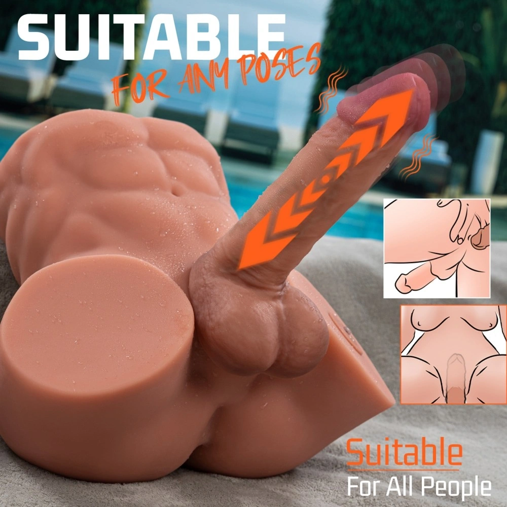 Masturbator Gretel cu Penis si Anus, Control prin Aplicatie Mobila, 7 Moduri, USB Magnetic, Natural, 6.5 kg, #4, Erotic24.ro