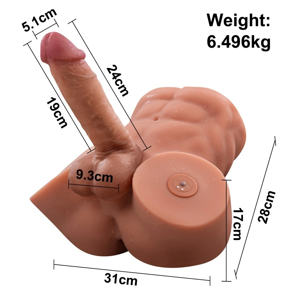 Masturbator Gretel cu Penis si Anus, Control prin Aplicatie Mobila, 7 Moduri, USB Magnetic, Natural, 6.5 kg, #9, Erotic24.ro