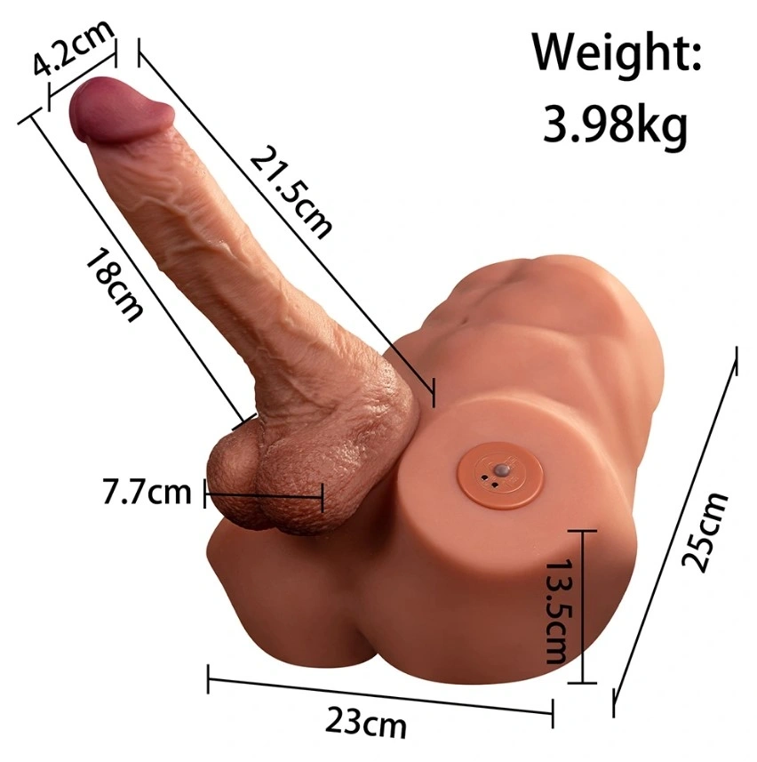 Masturbator Jonah cu Penis si Anus, Control prin Aplicatie Mobila, 7 Moduri, USB Magnetic, Superskin, Natural, 3.98 kg, #6, Erotic24.ro