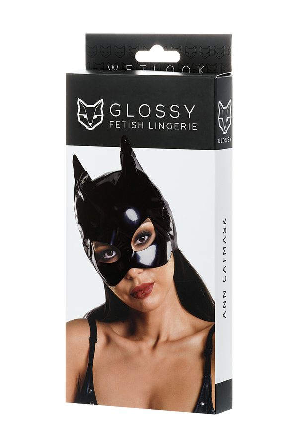 Masca Ann CatMask Wetlook Negru OS, #3, Erotic24.ro