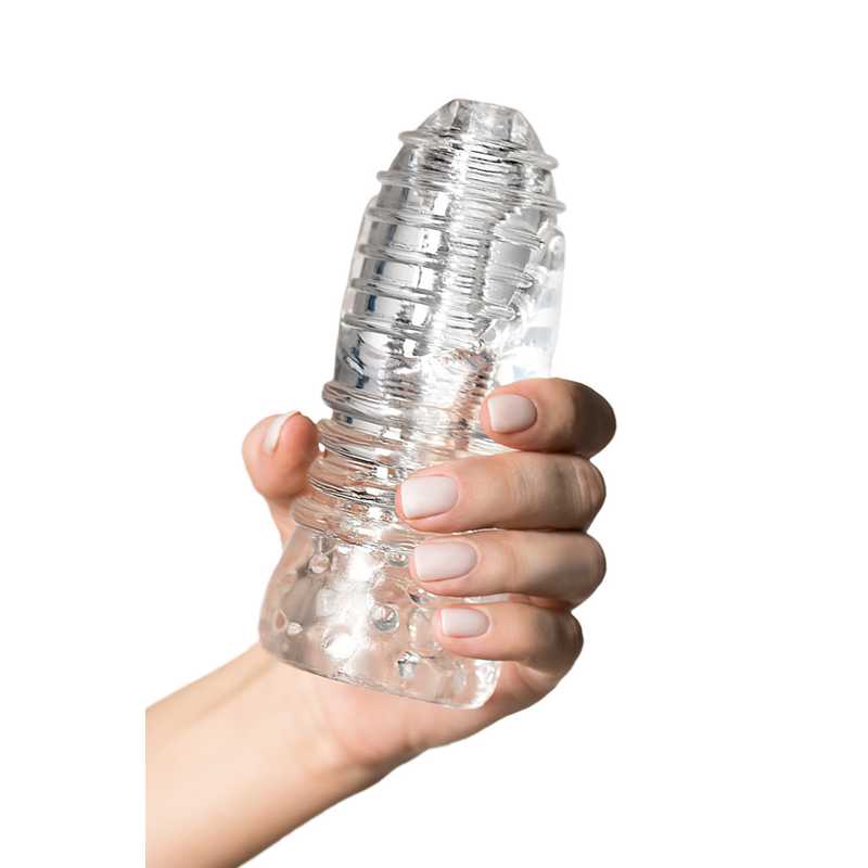 Masturbator Lingam Savitri Flexibil TPE Transparent 14 cm, #5, Erotic24.ro