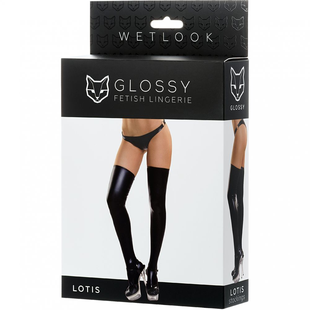 Ciorapi Lotis Wetlook Negru S, #4, Erotic24.ro