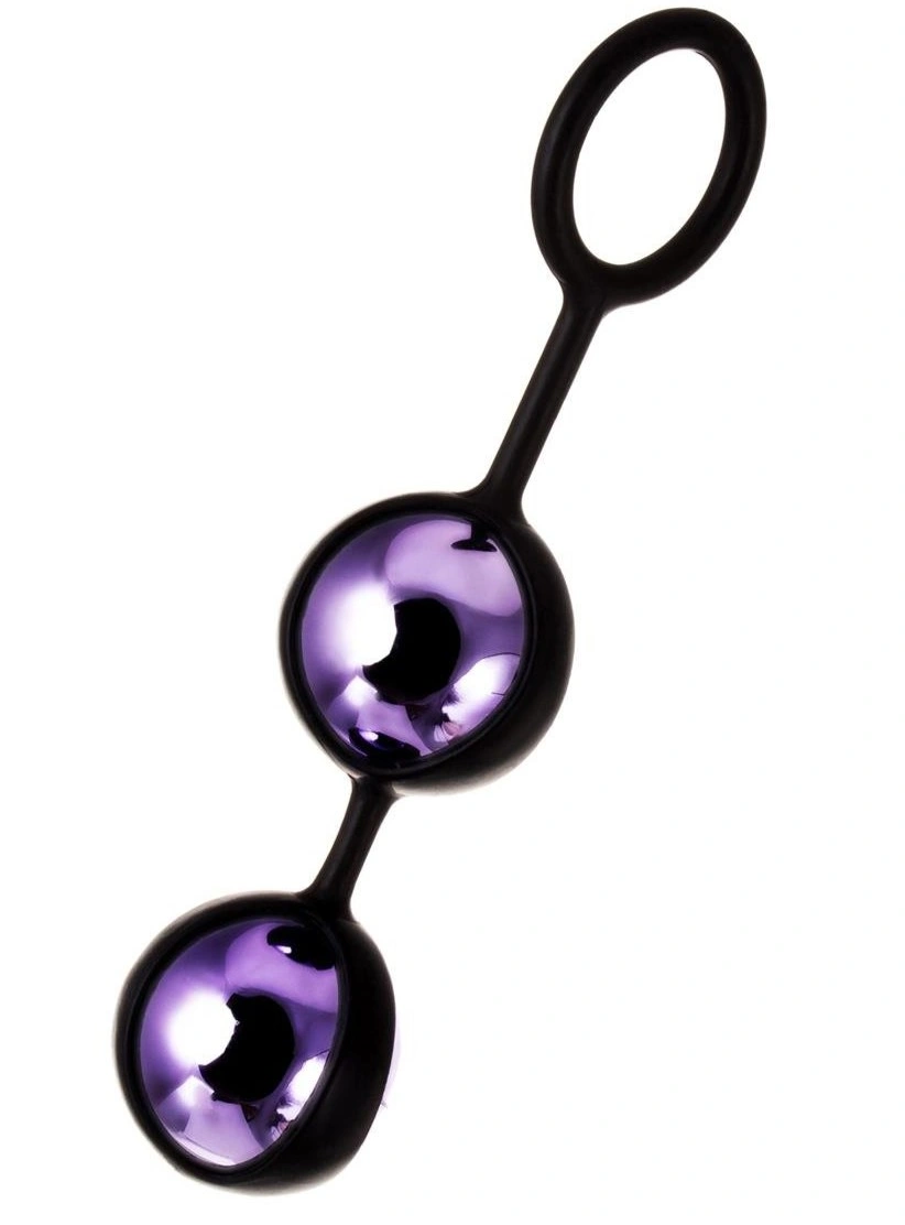 Bile Vaginale A-Toys Pleasure Balls Set, Mov, 14.6 cm, #2, Erotic24.ro