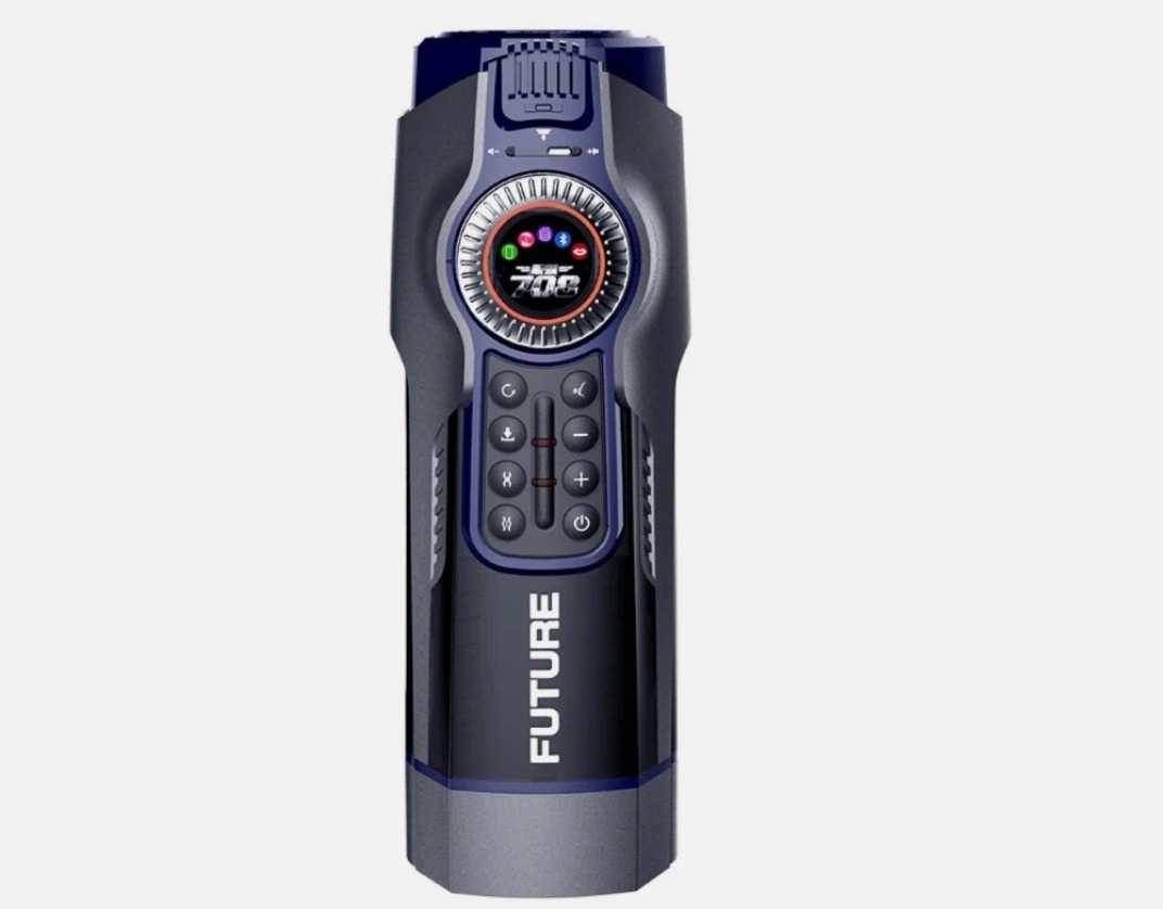 Masturbator Leten Future Thrusting, 10 Moduri Telescopice, Functie Incalzire, USB, Gri, 29 cm, #2, Erotic24.ro