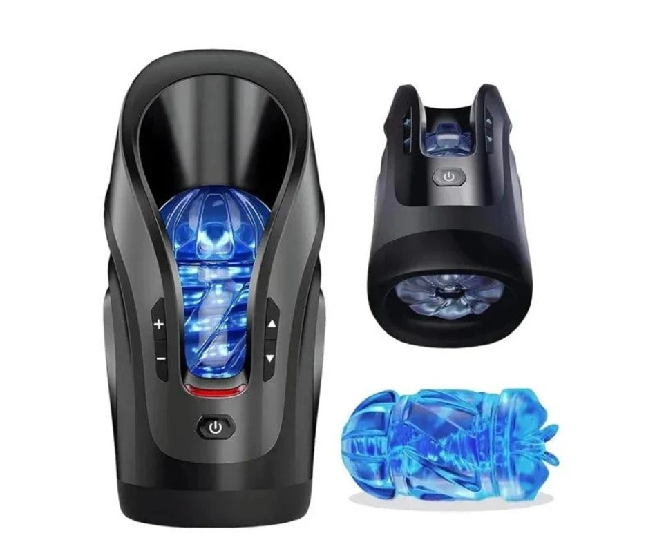 Masturbator Leten Auto Thrusting-Luxury, Functie Telescopica, 10 Moduri+10 Viteze, USB, Negru, #3, Erotic24.ro