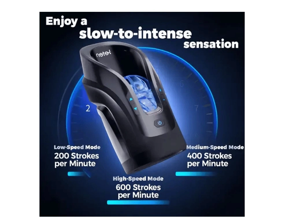 Masturbator Leten Auto Thrusting-Luxury, Functie Telescopica, 10 Moduri+10 Viteze, USB, Negru, #6, Erotic24.ro