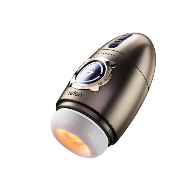 Masturbator Leten Space Time Cabin, 7 Moduri de Rotatie+5 Viteze, USB, Bronz, 17.8 cm, #2, Erotic24.ro