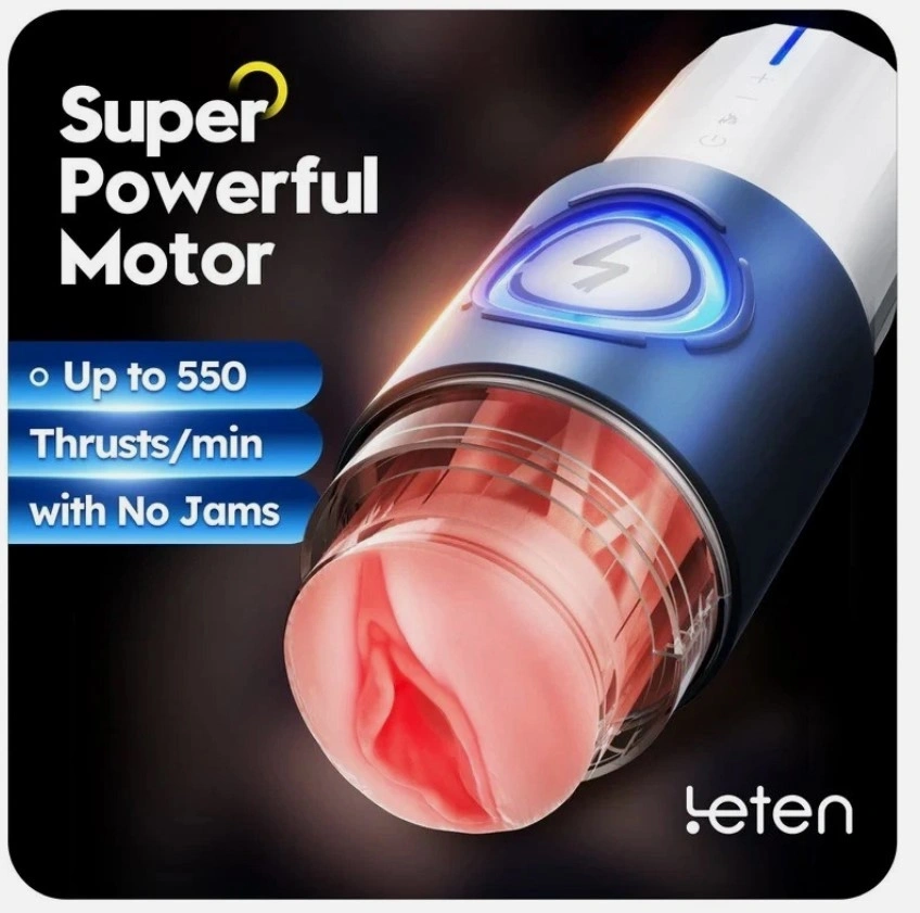 Masturbator Vagin Leten ThermoPod, 10 Moduri Impingere, Functie Incalzire, USB, Alb, 23.6 cm, #5, Erotic24.ro