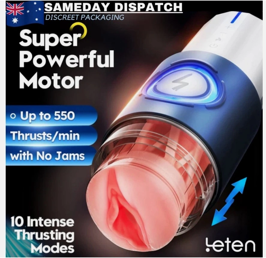 Masturbator Vagin Leten ThermoPod, 10 Moduri Impingere, Functie Incalzire, USB, Alb, 23.6 cm, #3, Erotic24.ro