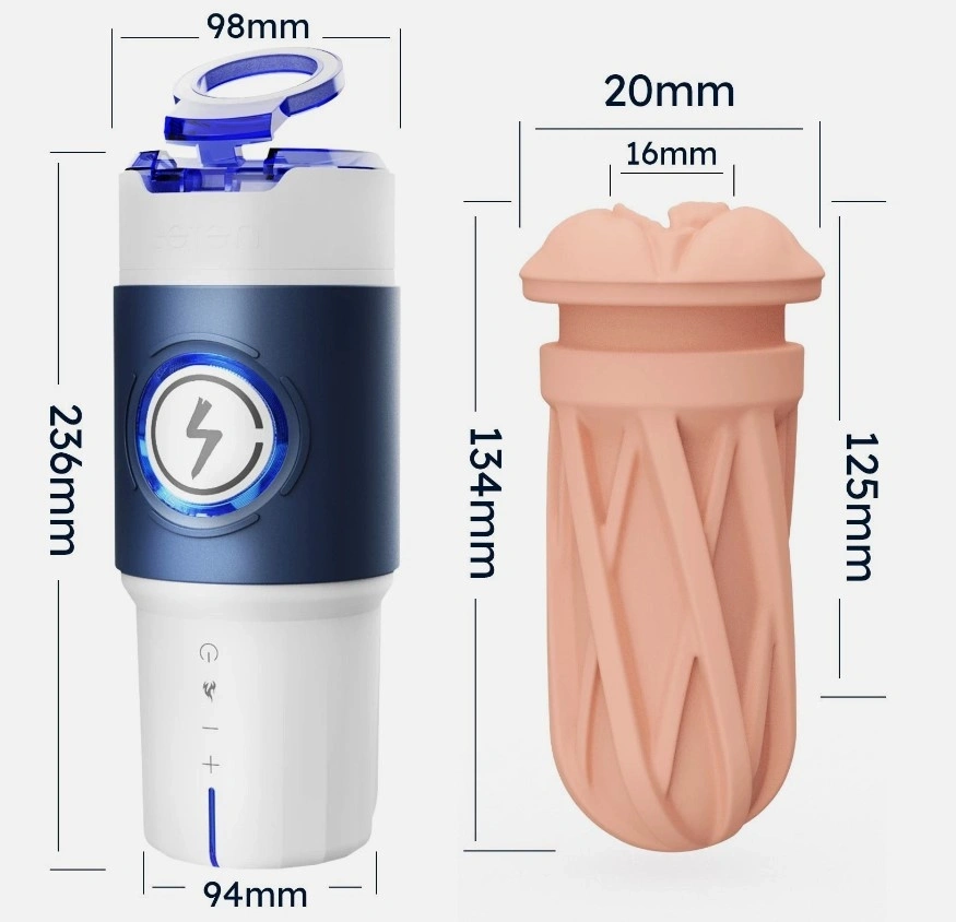 Masturbator Vagin Leten ThermoPod, 10 Moduri Impingere, Functie Incalzire, USB, Alb, 23.6 cm, #7, Erotic24.ro