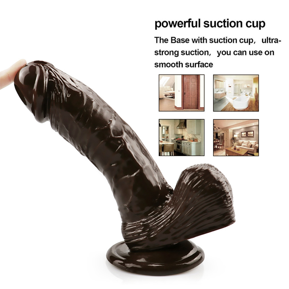 Dildo Realist cu Ventuza Racoon 25.5 cm Maro Mokko Toys, #2, Erotic24.ro