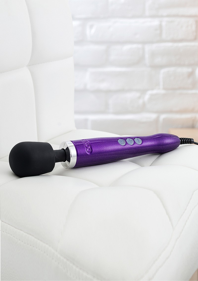 Vibrator Doxy Die Cast Metal Wand Massager, Violet, #3, Erotic24.ro