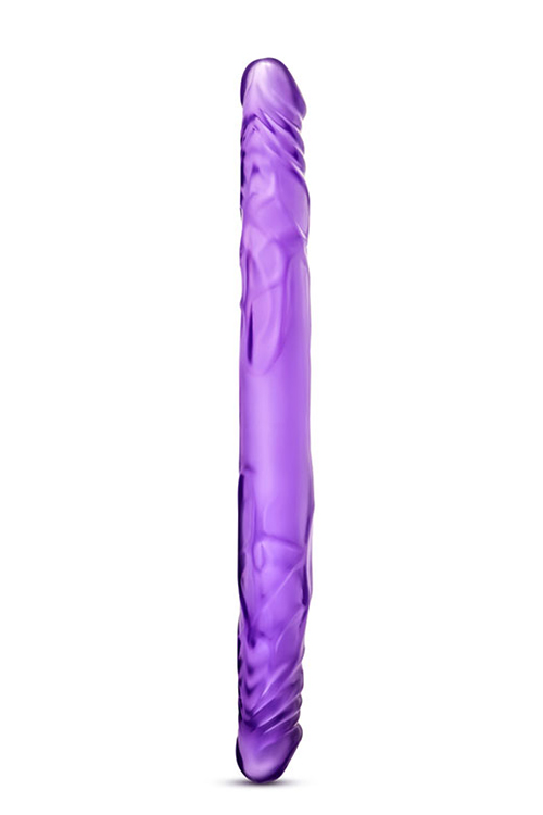 Dildo Dublu B Yours, PVC, Violet, 35 cm, Nr. 2, Erotic24.ro