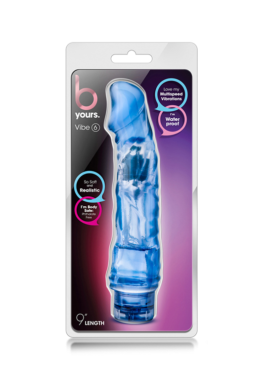 Vibrator Multispeed B Yours Vibe6 Albastru 24 cm, #2, Erotic24.ro