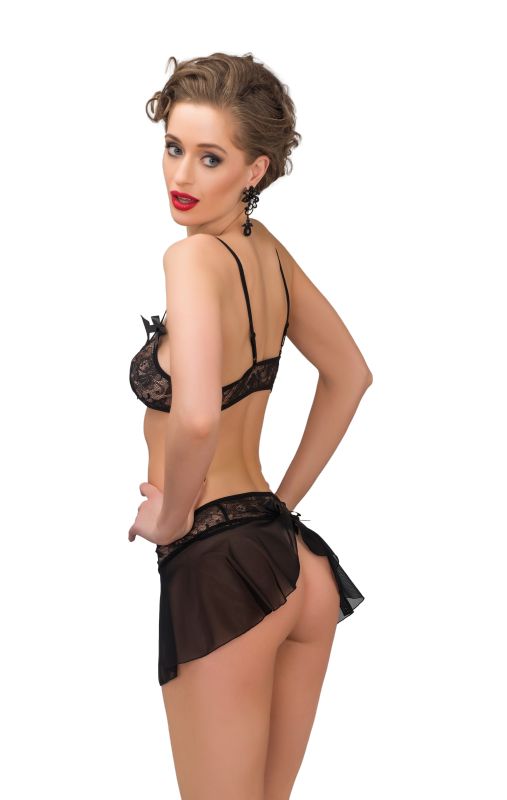 Set 3 piese Norma negru S/M, #2, Erotic24.ro