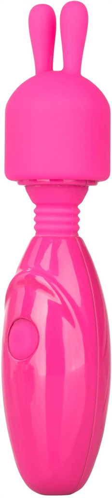 Vibrator Mini Wand Tiny Teasers Bunny , 3 Moduri Vibratii, Silicon, USB, Roz, 12 cm, #3, Erotic24.ro