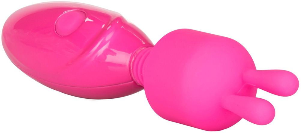 Vibrator Mini Wand Tiny Teasers Bunny , 3 Moduri Vibratii, Silicon, USB, Roz, 12 cm, #4, Erotic24.ro