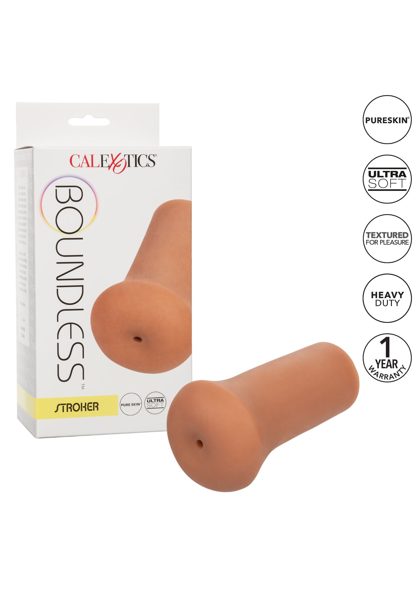 Masturbator Boundless Ultra Soft Caramel 14 cm, #5, Erotic24.ro