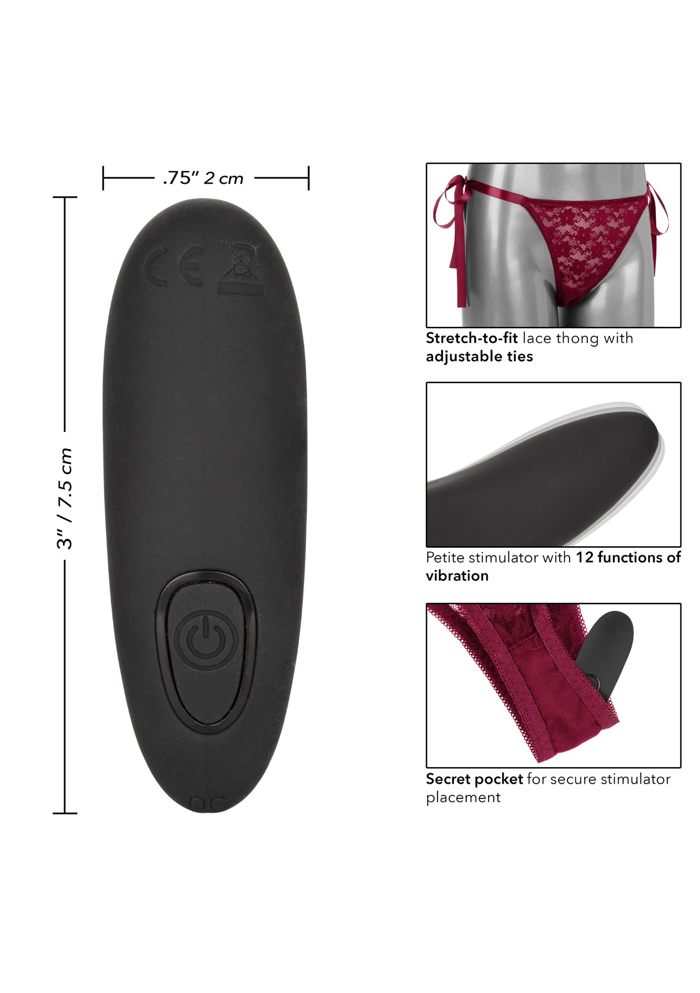 Bikini cu Vibrator Remote Control 12 Moduri Vibratii Silicon USB Rosu OS, #4, Erotic24.ro