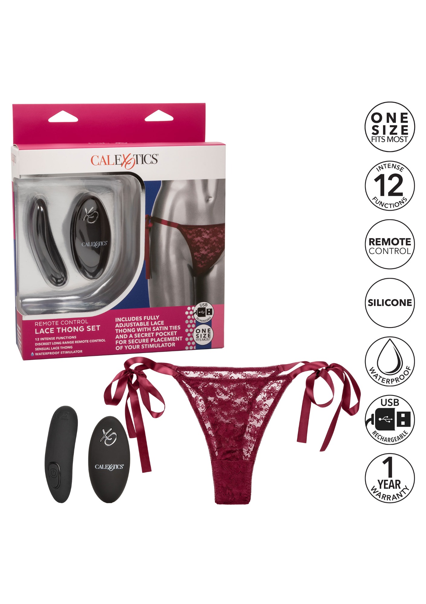 Bikini cu Vibrator Remote Control 12 Moduri Vibratii Silicon USB Rosu OS, #5, Erotic24.ro