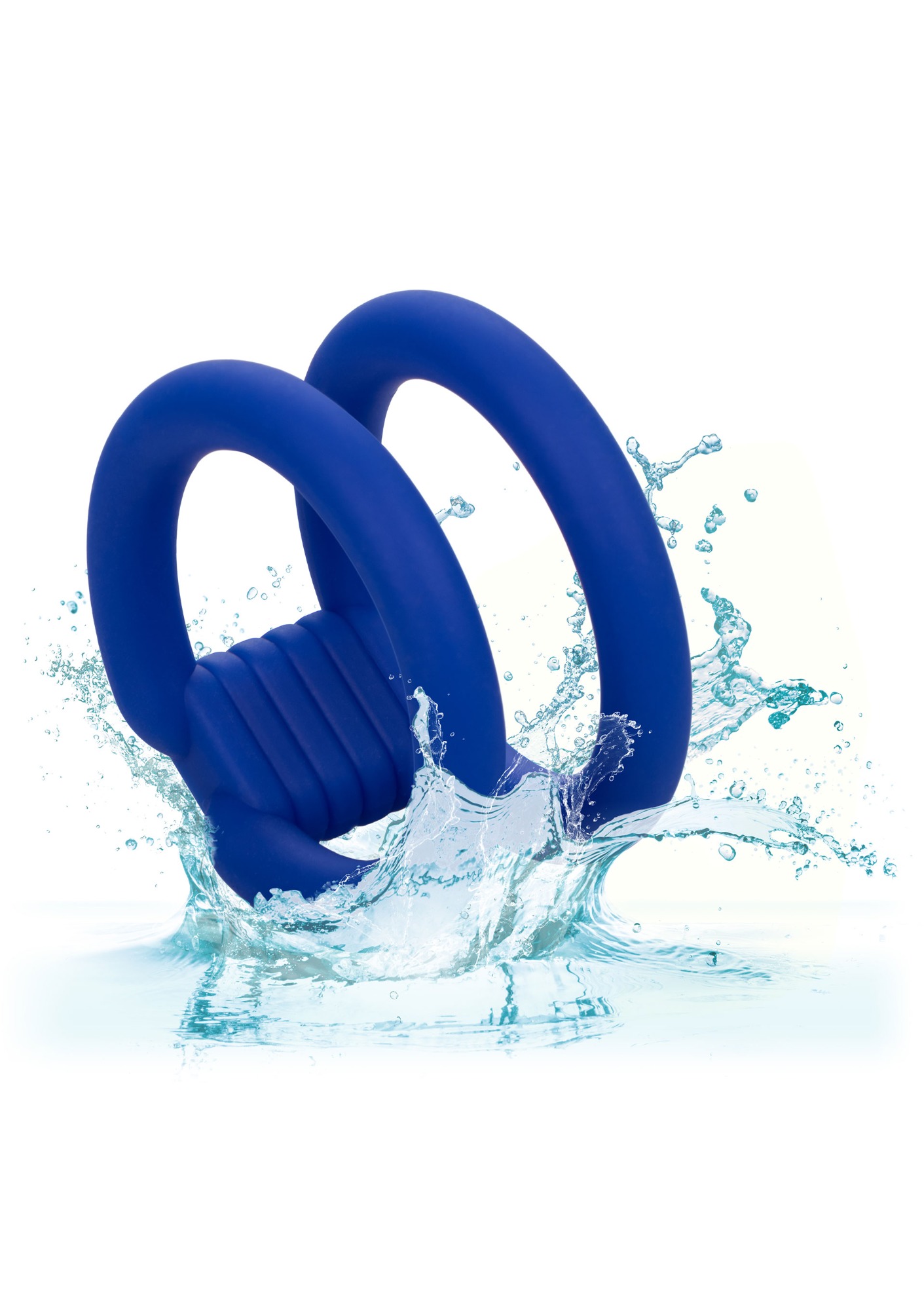 Inel de Penis Admiral Dual Cock Cage Silicon Lichid Albastru, #9, Erotic24.ro