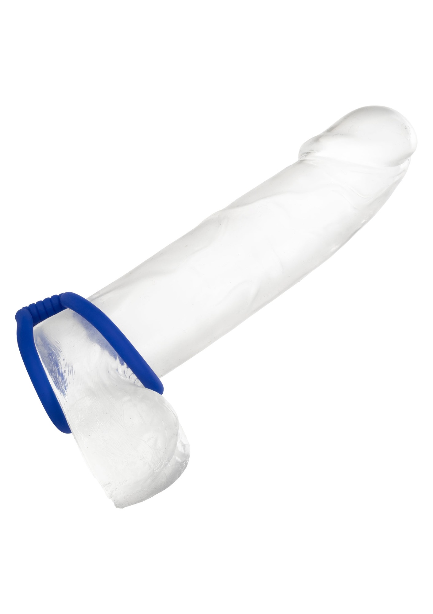 Inel de Penis Admiral Dual Cock Cage Silicon Lichid Albastru, #7, Erotic24.ro