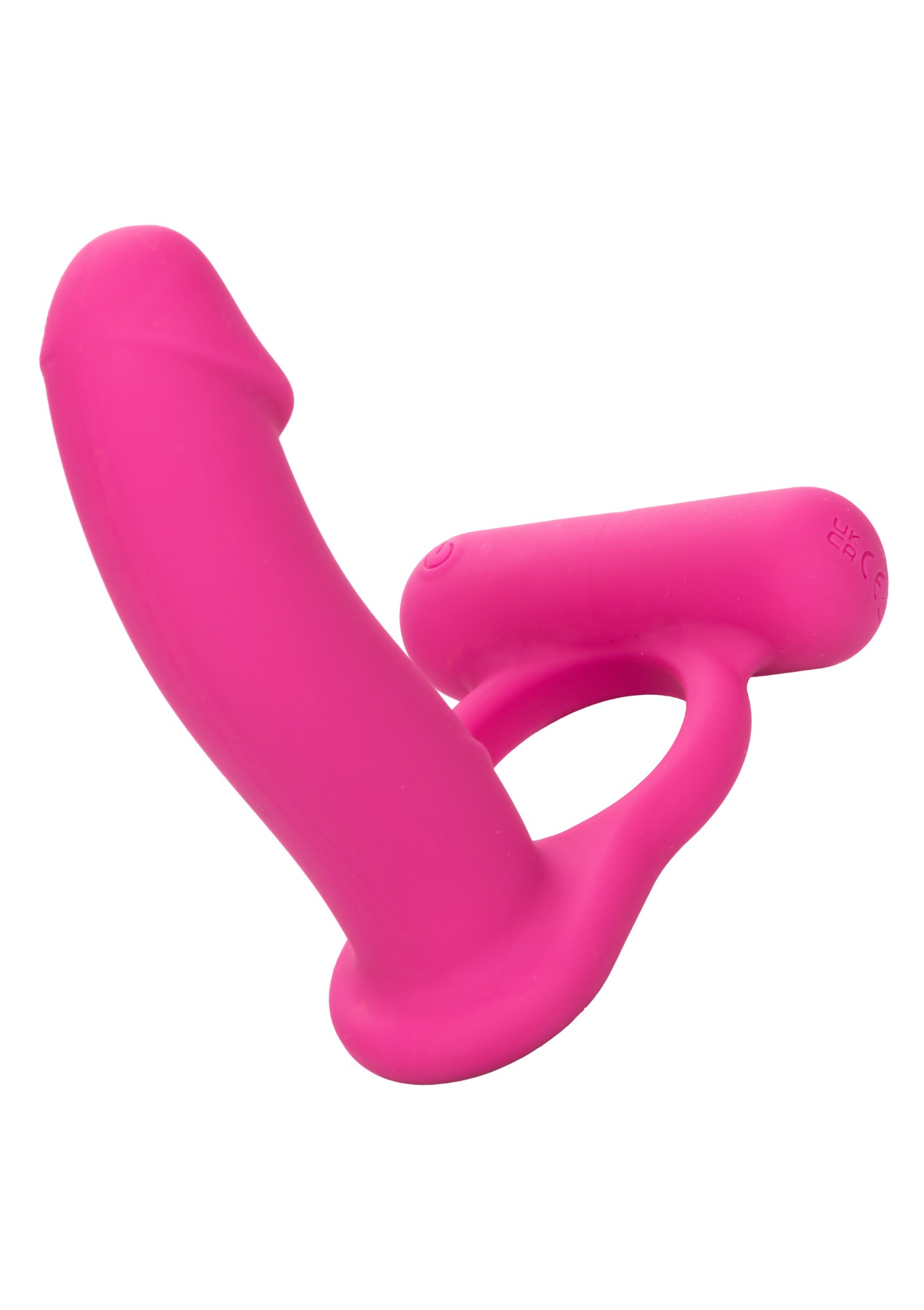 Inel de Penis cu Stimulator Anal Double Diver, 12 Moduri Vibratii, Functie Memorie, Silicon, USB, Roz