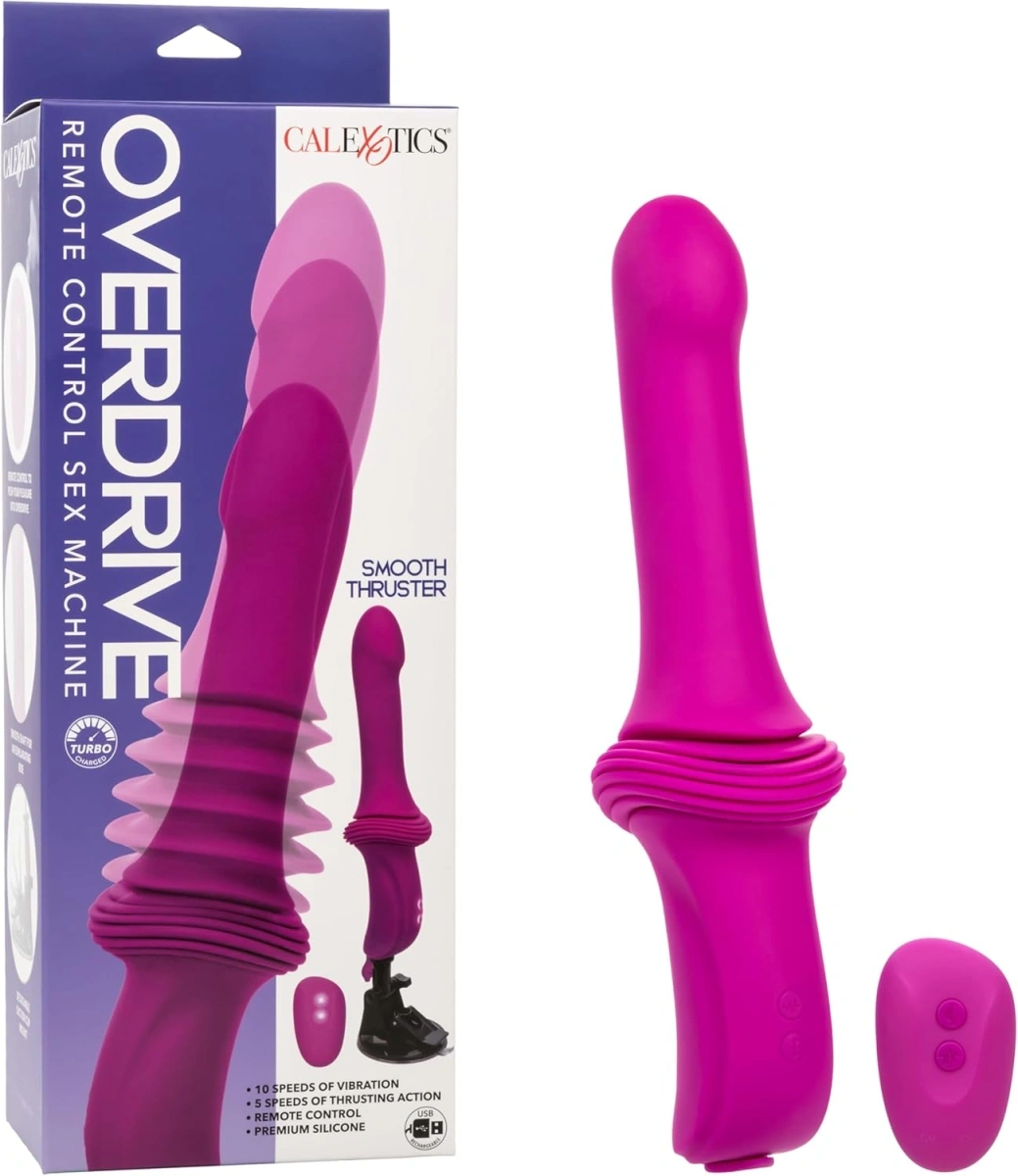 Vibrator Overdrive  Smooth Thruster, Remote Control, Silicon, USB, Roz, 29.2 cm