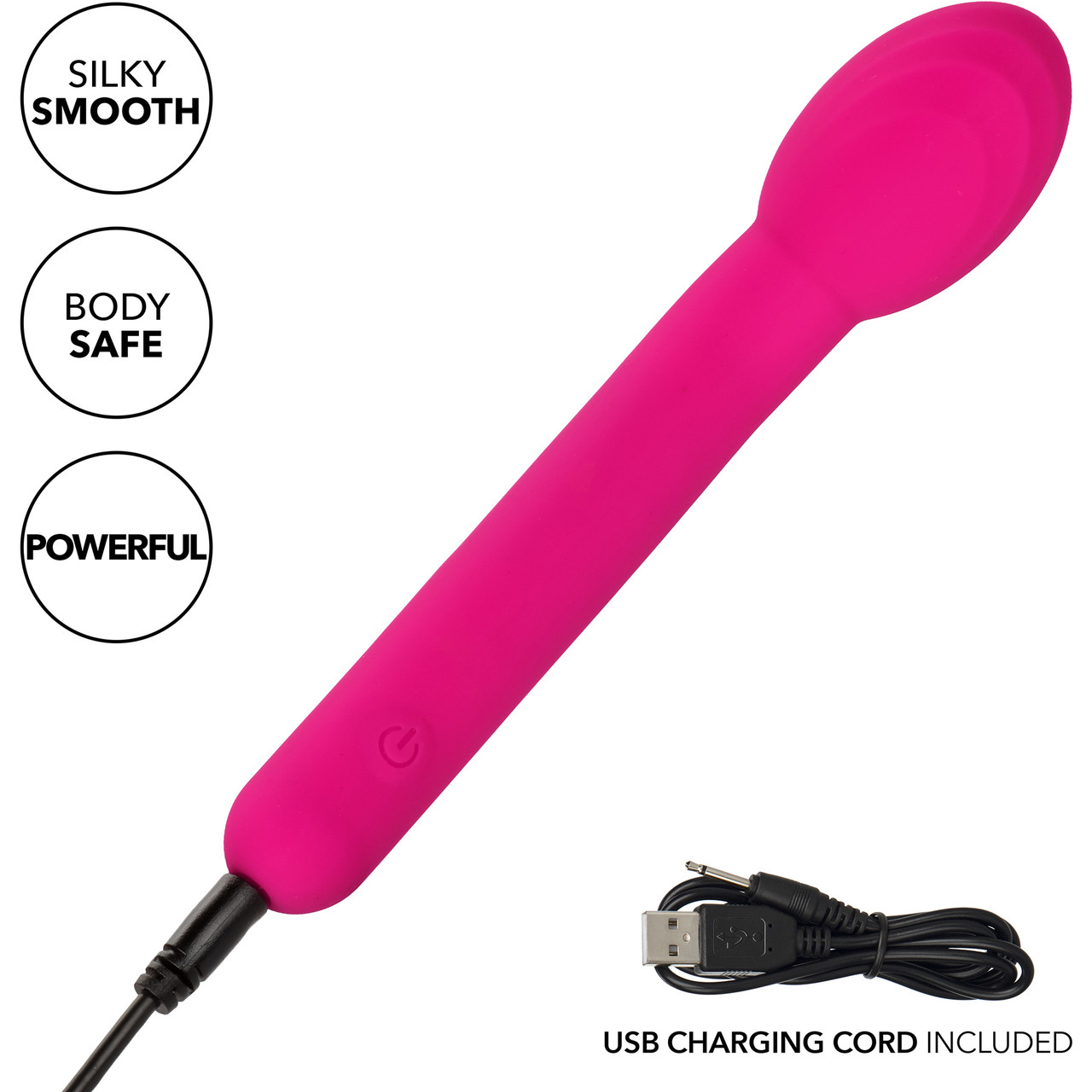 Vibrator Punctul G Bliss Mini Tulip, 10 Moduri Vibratii, Silicon Lichid, USB, Roz, 15.2 cm, #6, Erotic24.ro