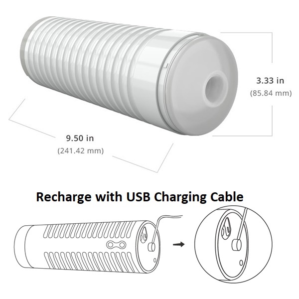 Masturbator Lovense Max 2, Bluetooth Control, Free App, Alb, #6, Erotic24.ro