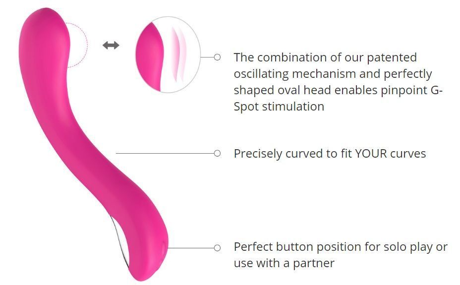Vibrator Punctul G Osci2 Lovense Bluetooth Control Free App 22 cm, #3, Erotic24.ro