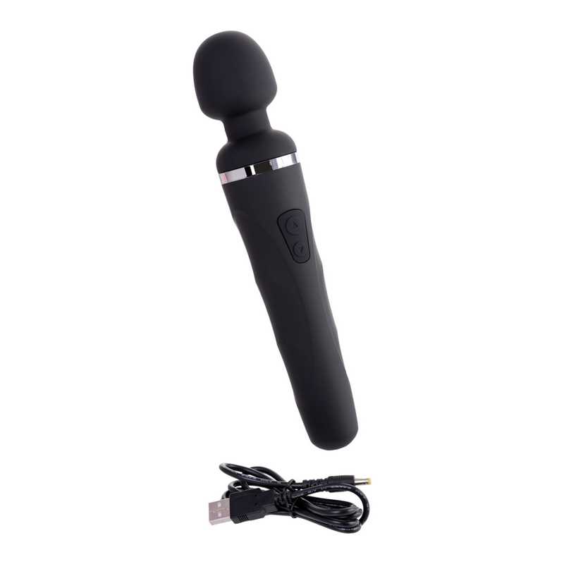 Vibrator Wand Domi 2 Lovense Bluetooth Control Free App Silicon Negru, Nr. 6, Erotic24.ro