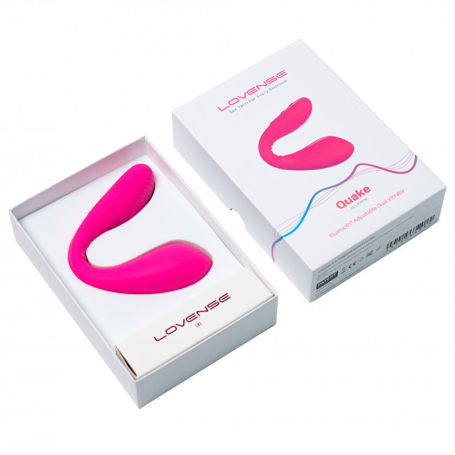 Stimulator Dual Lovense Dolce Quake Bluetooth Control Free App Silicon Roz, Nr. 5, Erotic24.ro
