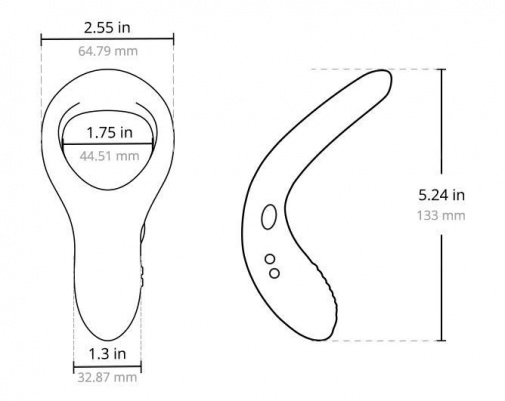 Inel de Penis Lovense Diamo, Bluetooth Control, Free App, Silicon, Negru, #5, Erotic24.ro