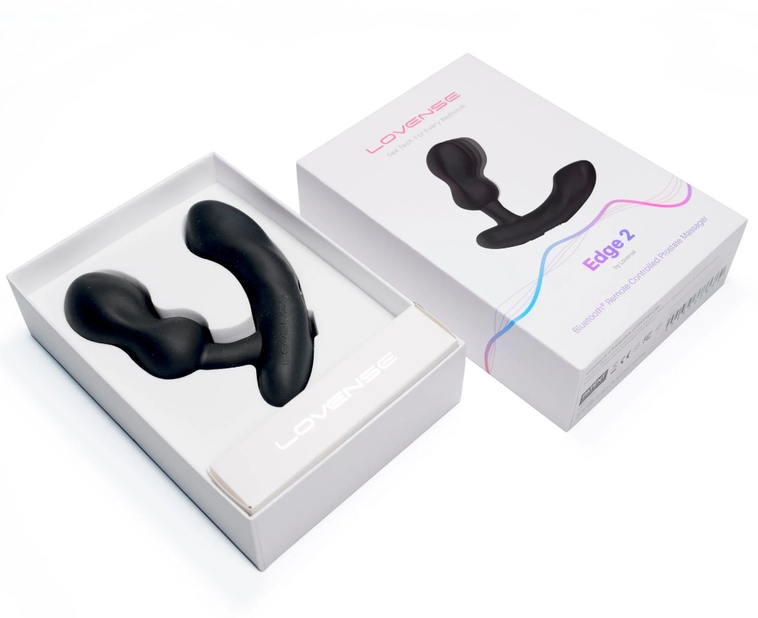 Stimulator Prostata Lovense Edge 2, Bluetooth Control, Free App, Silicon, Negru, #5, Erotic24.ro