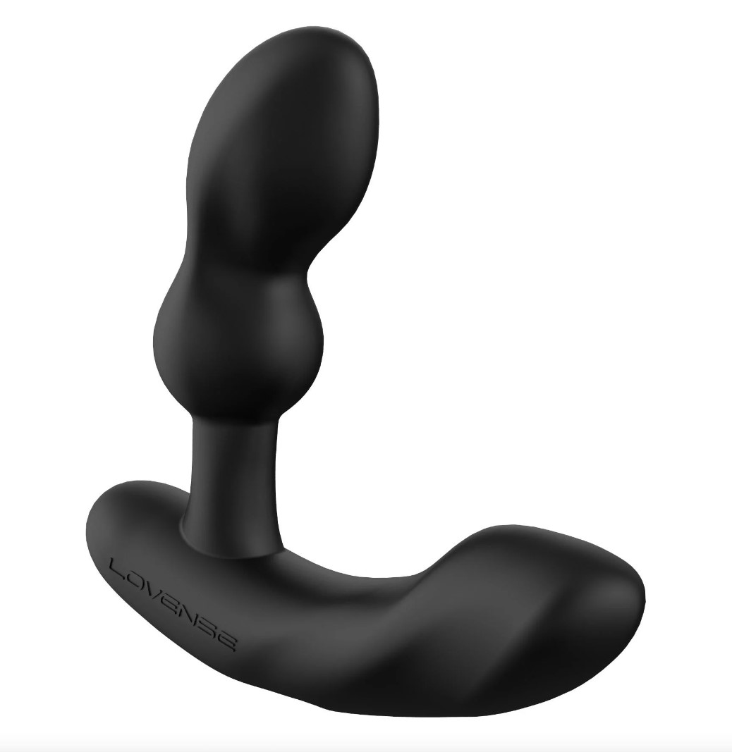 Stimulator Prostata Lovense Edge 2, Bluetooth Control, Free App, Silicon, Negru, #3, Erotic24.ro