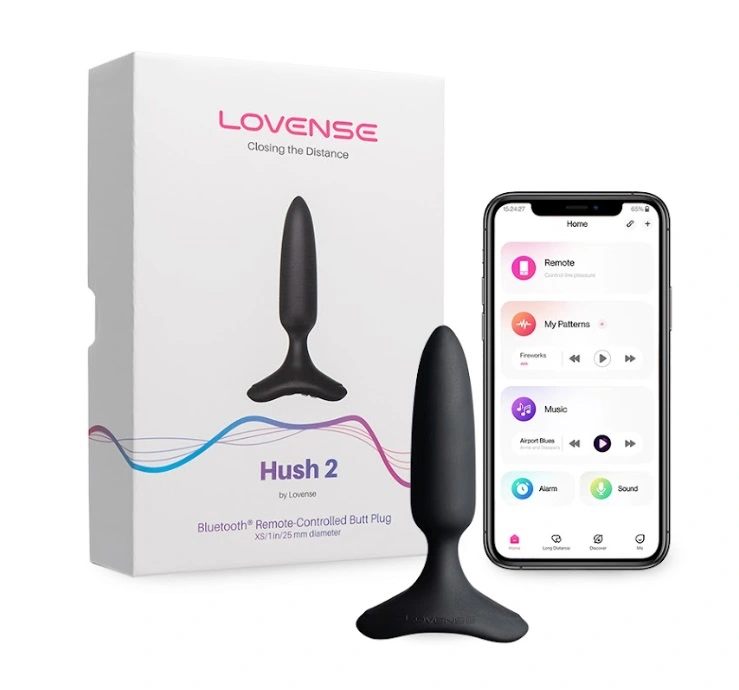 Dop Anal cu Vibratii Lovense Hush 2, Blu in SexShop KUR Romania