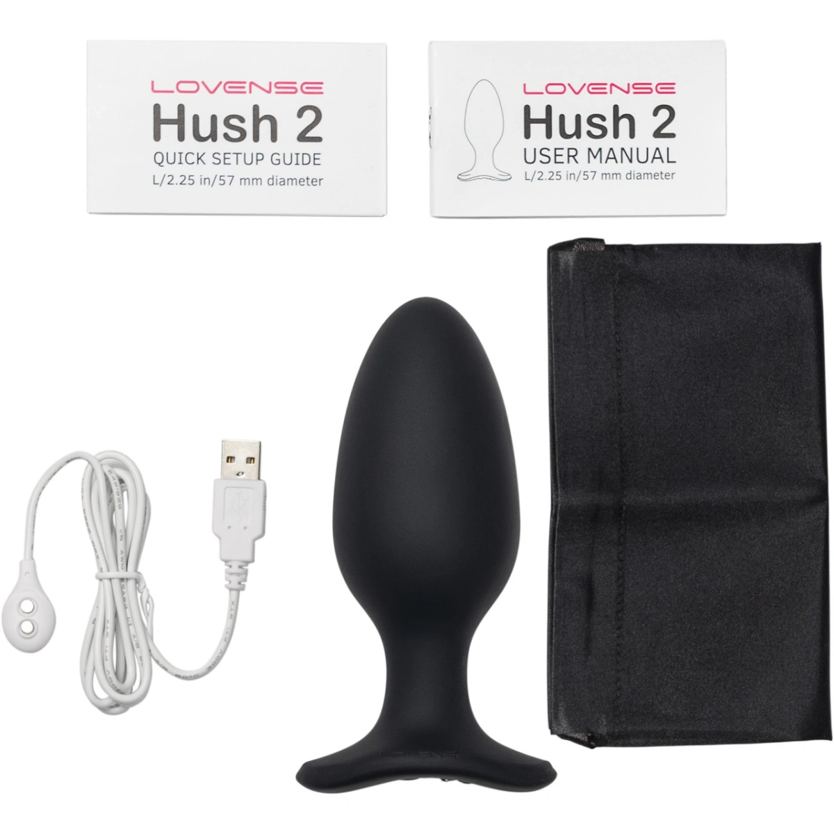 Dop Anal cu Vibratii Lovense Hush 2, Bluetooth Control, L - 5.7 cm, Nr. 5, Erotic24.ro