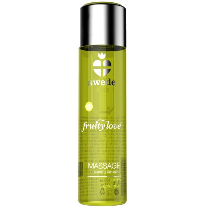 Ulei de Masaj Fruity Love, Efect de Incalzire, Aroma Vanilie si Para, 60 ml