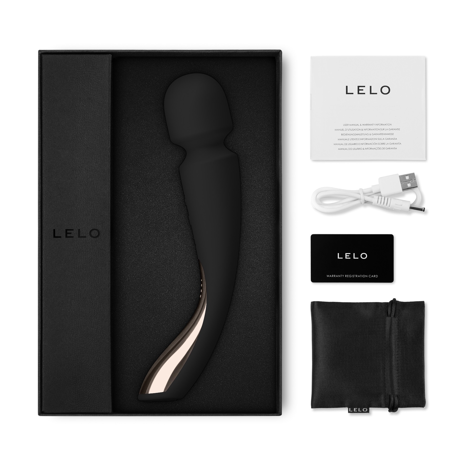 Vibrator Masaj LELO Smart Wand 2 Medium Black, #5, Erotic24.ro