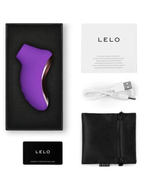 Stimulator Lelo Sona 2 Travel, 12 Moduri Suctiune, Silicon, USB, Mov, 8.7 cm, #3, Erotic24.ro