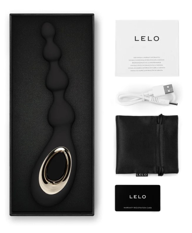 Bile Anale Lelo SORAYA Beads Black, #3, Erotic24.ro