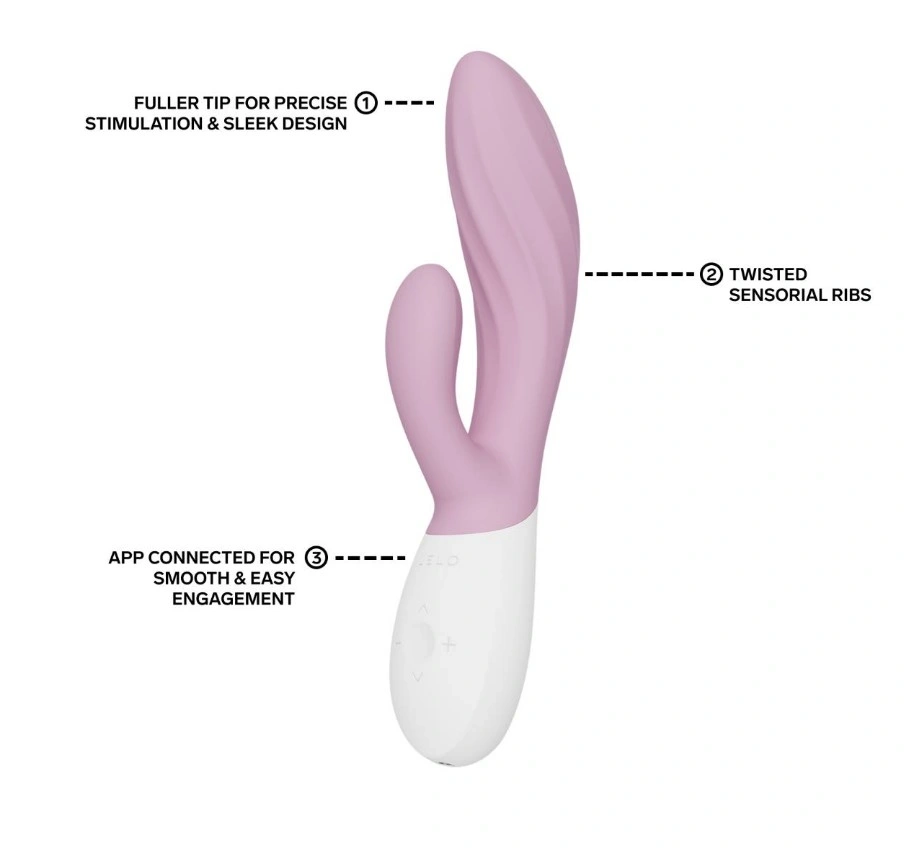 Vibrator Lelo INA Twist, Control Aplicatie Mobila, Silicon, USB, Roz Deschis, 19.5 cm, #2, Erotic24.ro