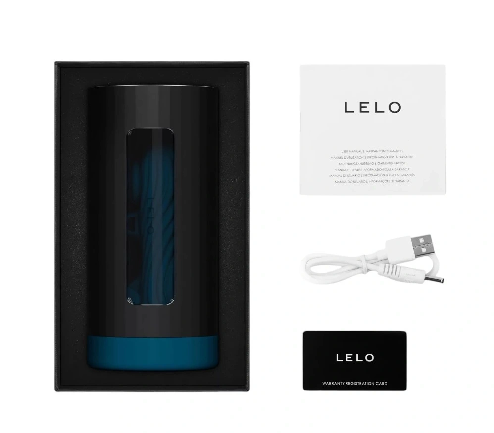 Masturbator Lelo F1S V3 XL, Aplicatie Lelo Connect, Mod Interactiv AI, Albastru, Nr. 2, Erotic24.ro