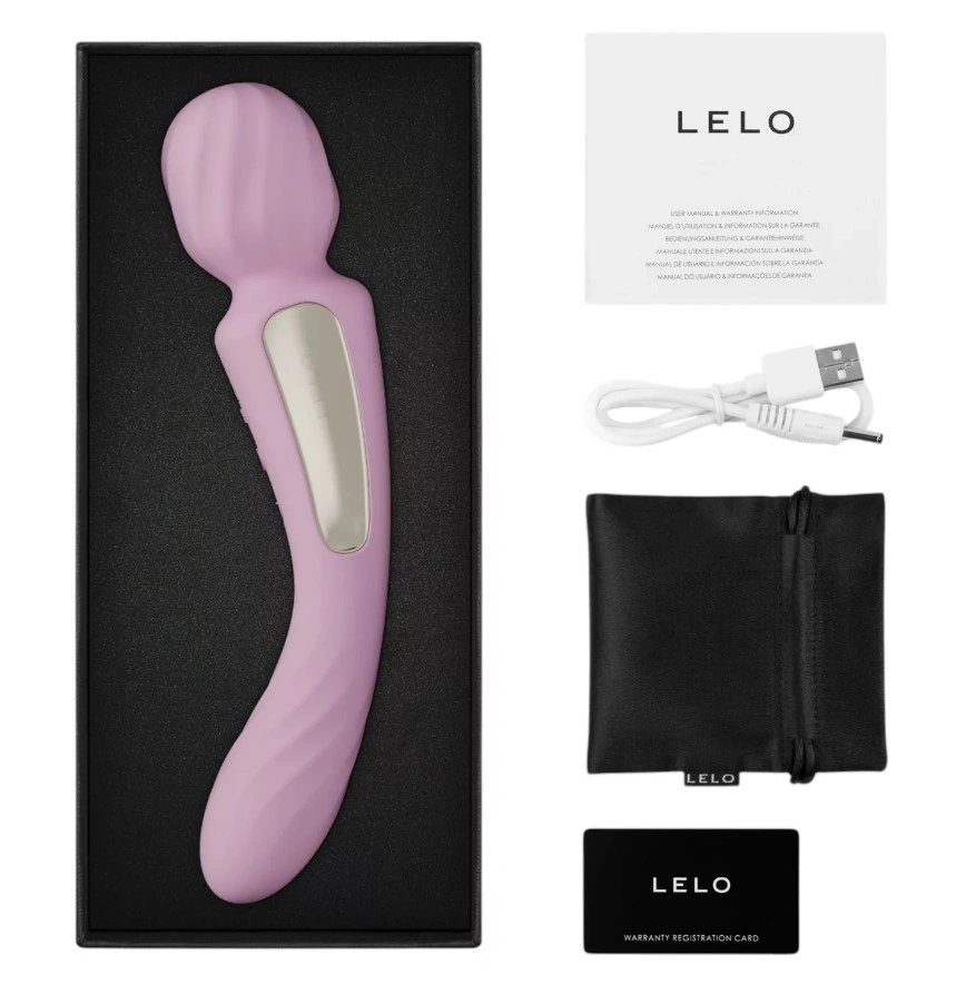 Vibrator Double-Ended Wand SWITCH, Aplicatie Mobila Lelo Connect, Silicon, USB, Roz, 21.7 cm, #4, Erotic24.ro