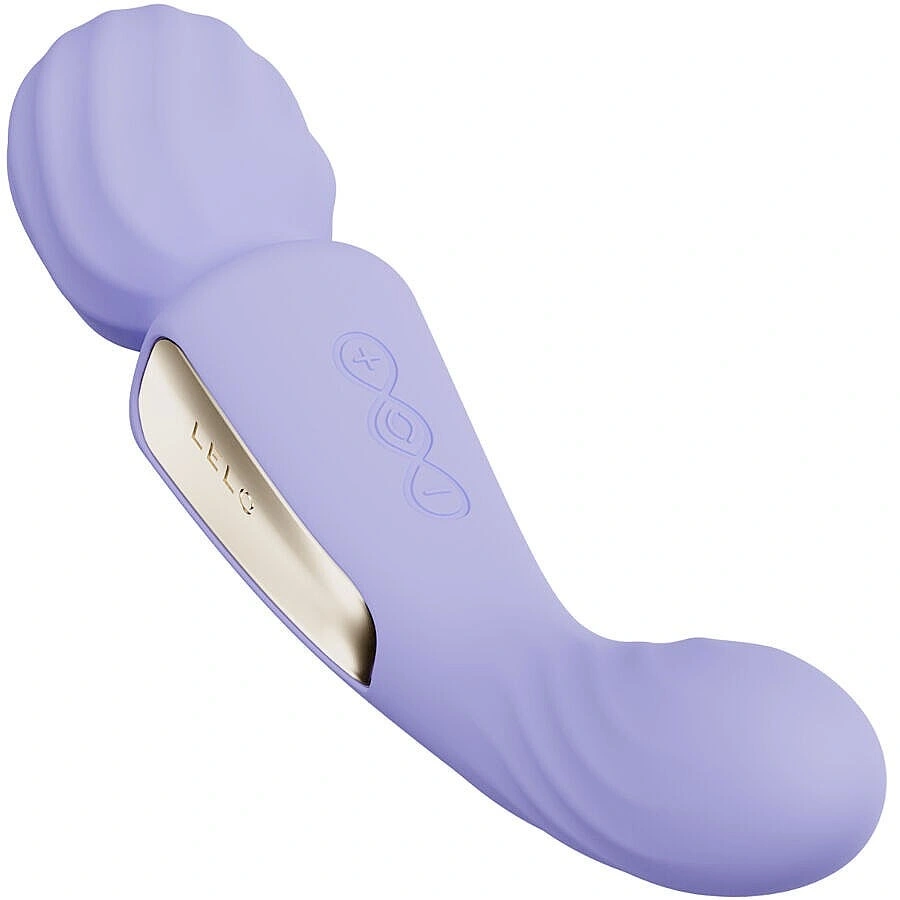 Vibrator Double-Ended Wand SWITCH, Aplicatie Mobila Lelo Connect, Silicon, USB, Mov, 21.7 cm, #4, Erotic24.ro