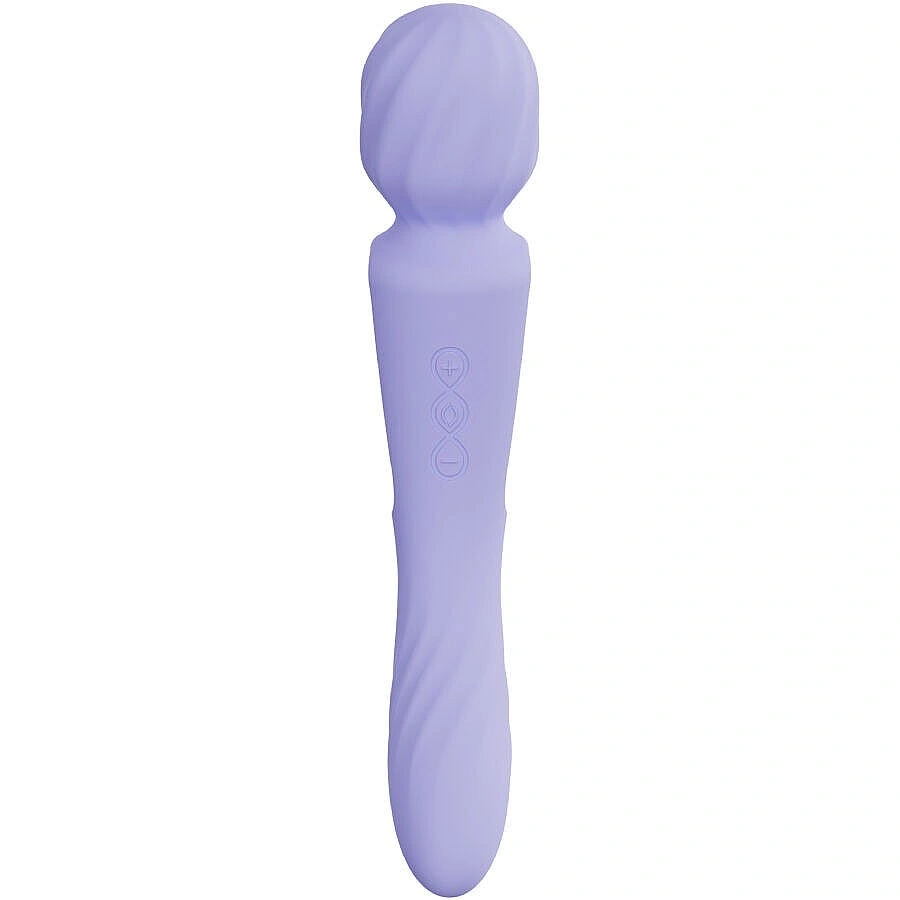 Vibrator Double-Ended Wand SWITCH, Aplicatie Mobila Lelo Connect, Silicon, USB, Mov, 21.7 cm, #5, Erotic24.ro