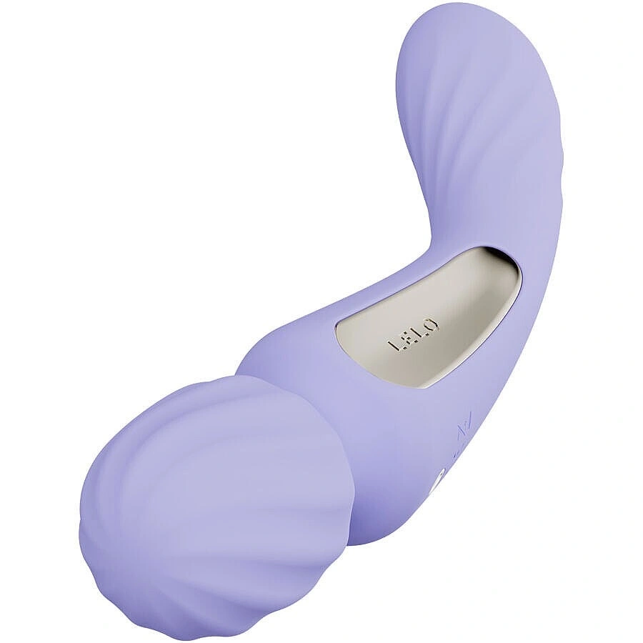 Vibrator Double-Ended Wand SWITCH, Aplicatie Mobila Lelo Connect, Silicon, USB, Mov, 21.7 cm, #3, Erotic24.ro