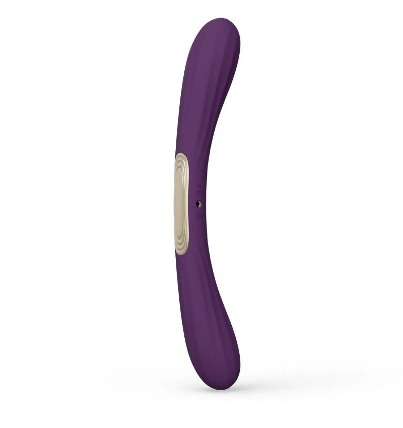 Vibrator Dublu Lelo BOOMERANG, Control Aplicatie Mobila, Silicon, USB, Mov, 28.1 cm, Nr. 2, Erotic24.ro
