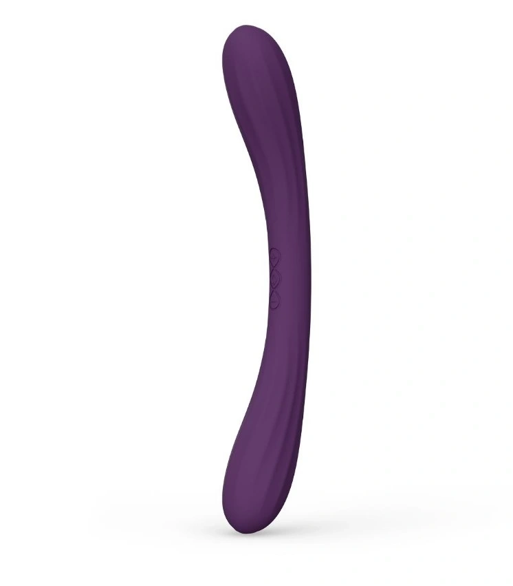 Vibrator Dublu Lelo BOOMERANG, Control Aplicatie Mobila, Silicon, USB, Mov, 28.1 cm, Nr. 3, Erotic24.ro